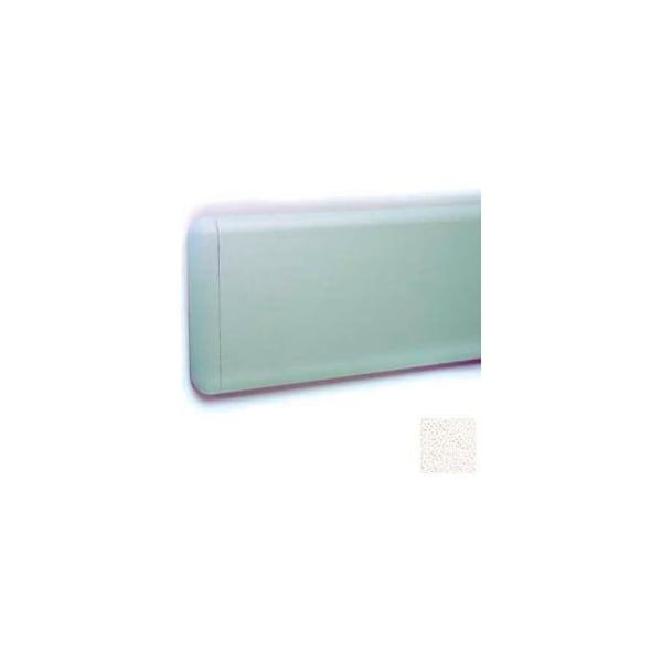 Pawling Wall Guard W/Rounded Top & Bottom Edges, Aluminum Retainer, 7-3/4"H x 12'L, Mission White WG-8-12-554 - main